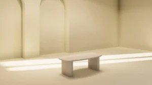 beton cire interieur - salontafel deens ovaal